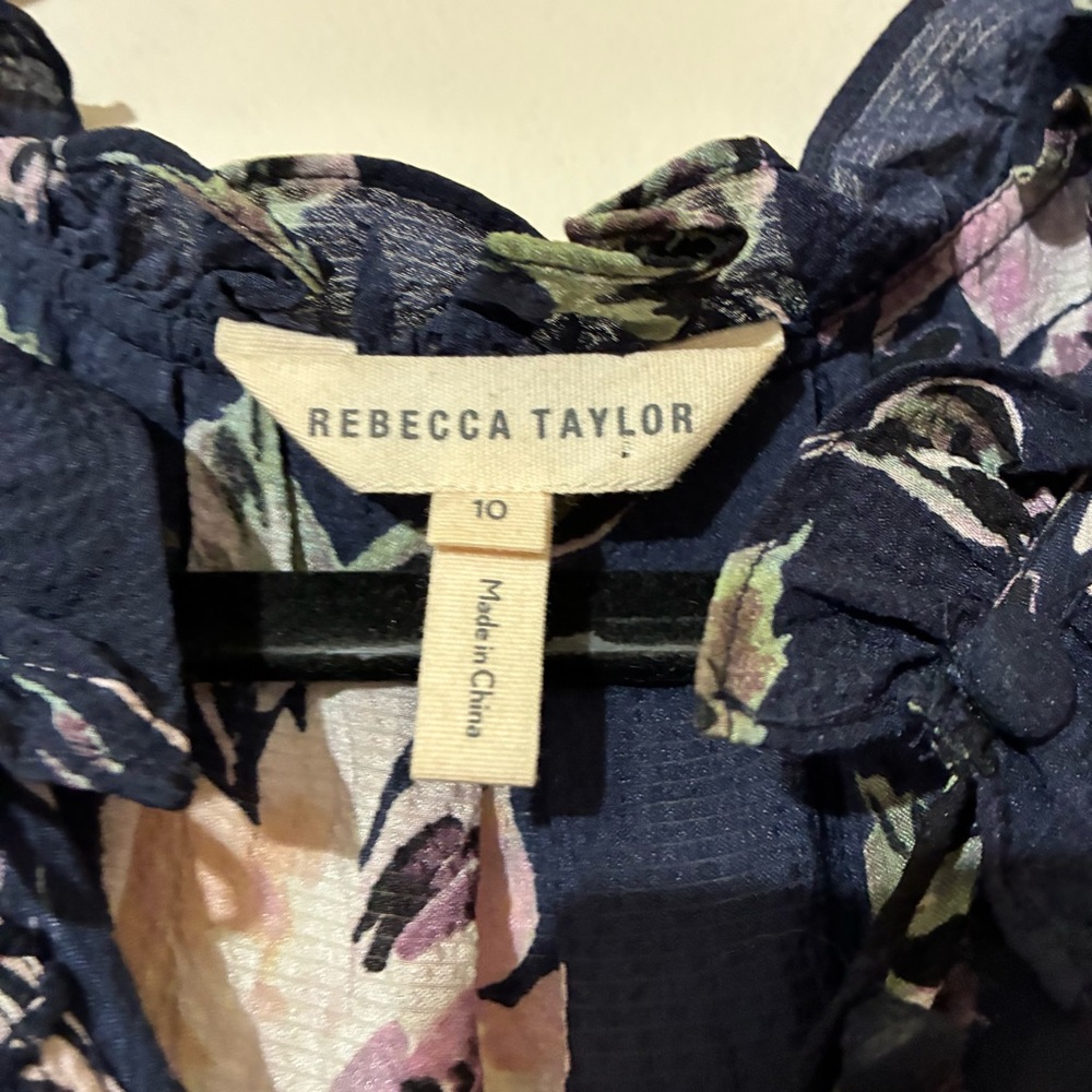Rebecca Taylor Magnolia Floral Sleeveless Silk Dress Size 10 -As Seen on TV - Picture 12 of 15